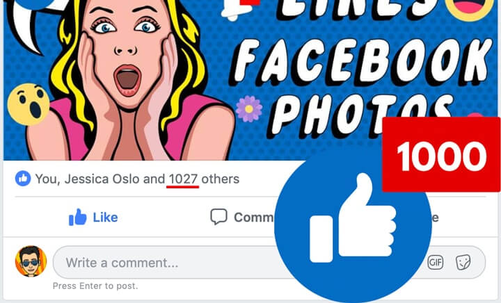 как набрать 1000 лайков на фото в фейсбуке